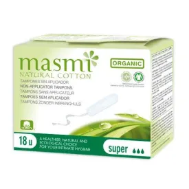 ORGANIC TAMPONS Super 100% Organic Cotton MASMI