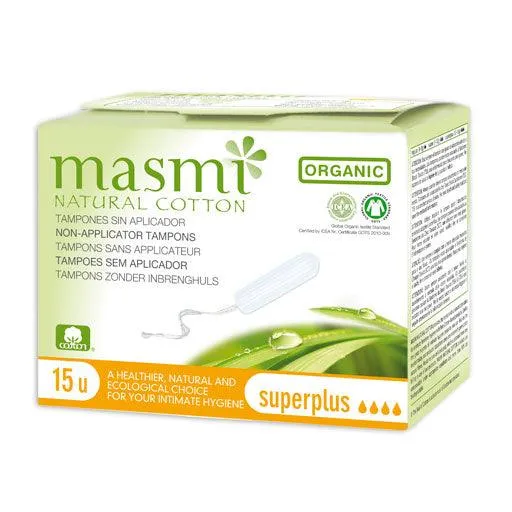 ORGANIC TAMPONS Super Plus 100% organic cotton MASMI