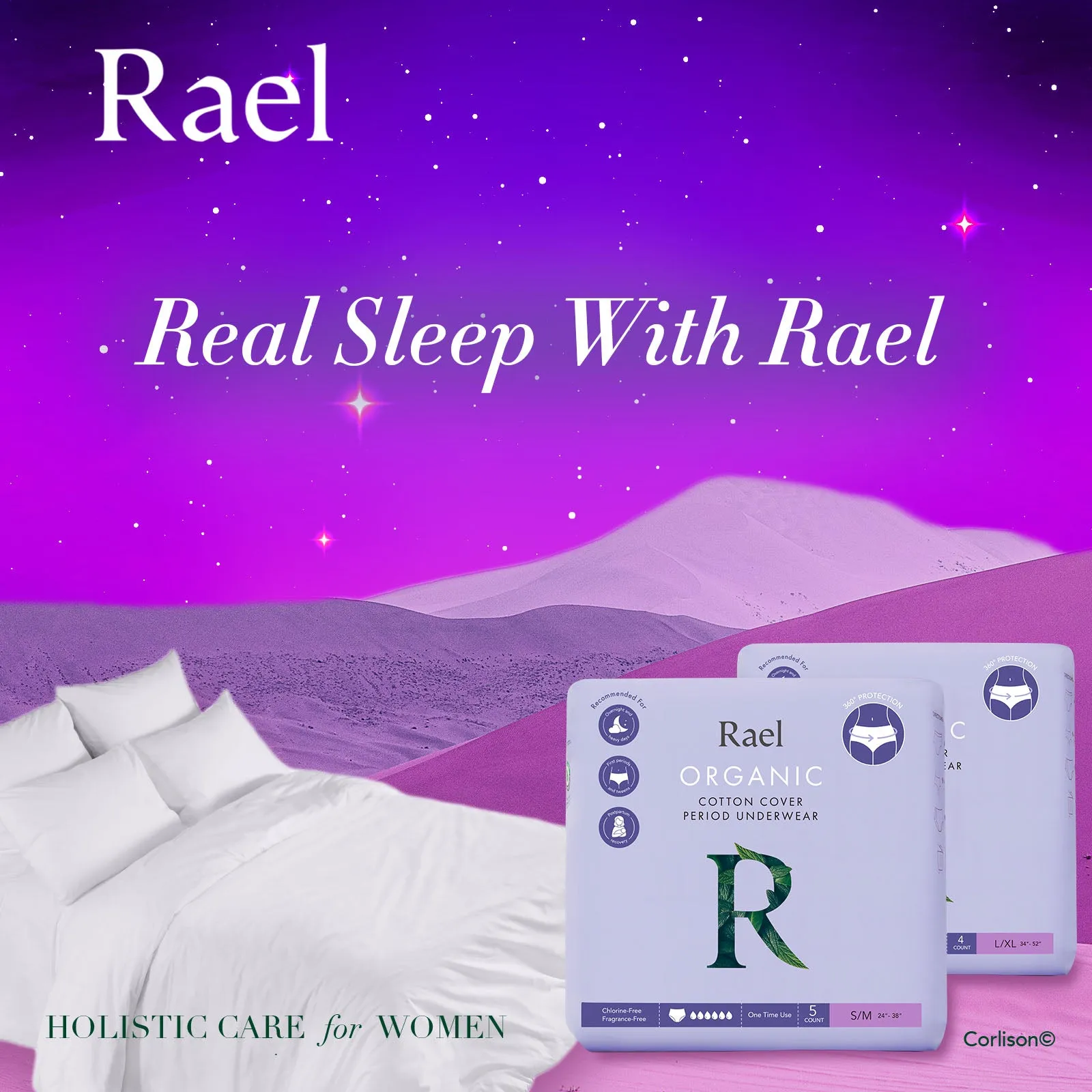 Rael Organic Cotton Period Underwear 5s (L/XL)