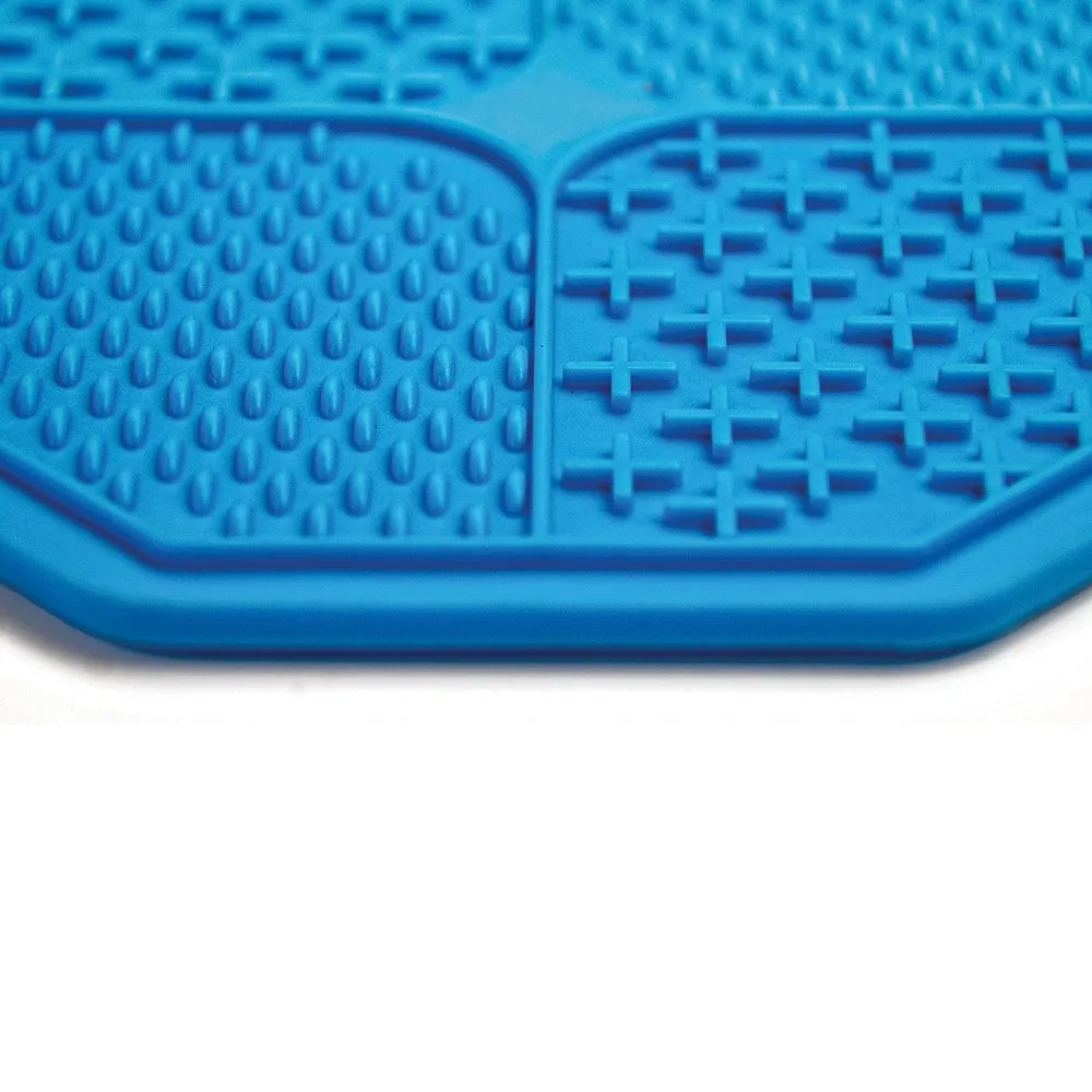 Scream Lick Enrichment Octagon Non Slip Dog Mat Blue