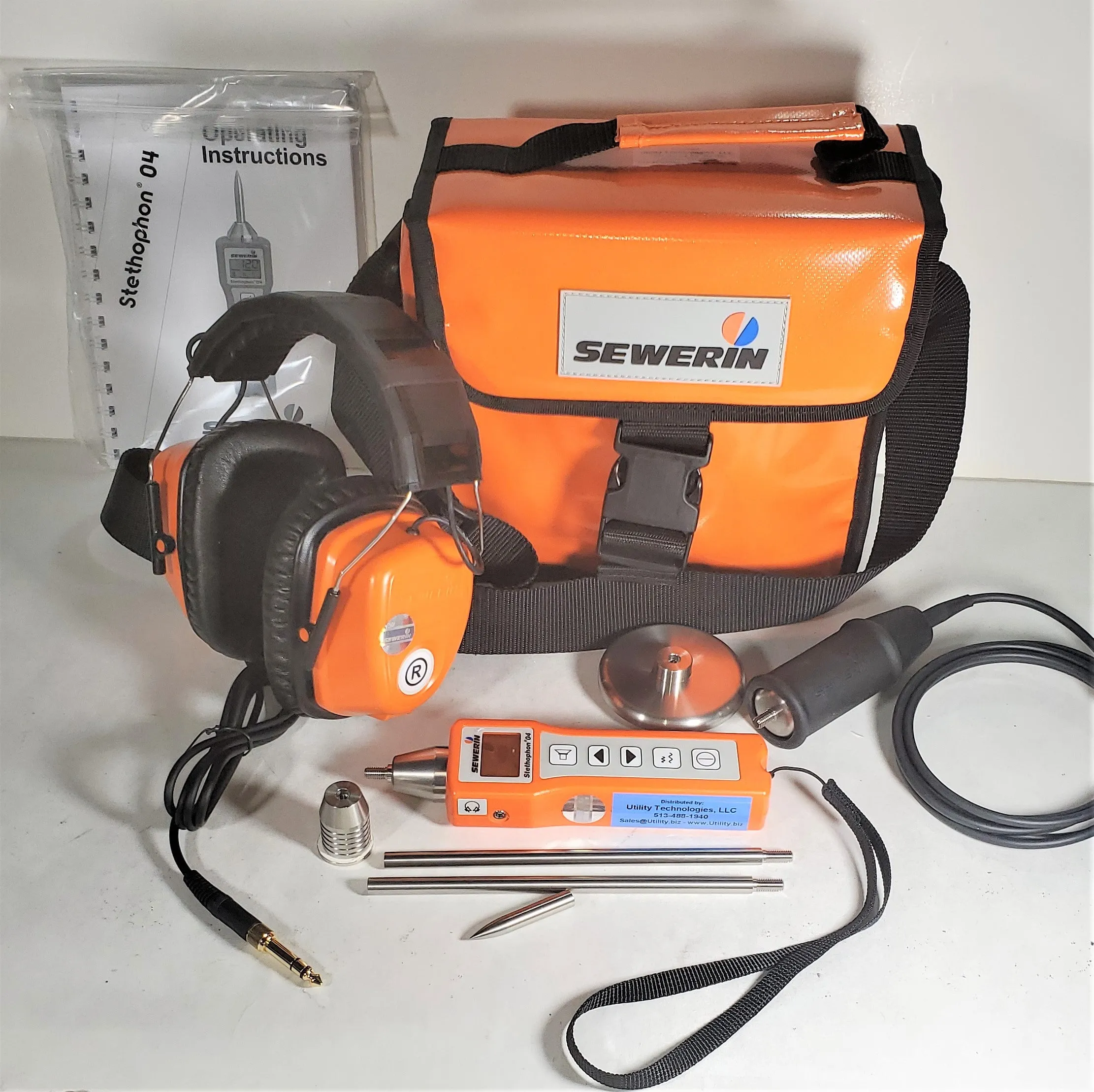 Sewerin Stethophon 04 handheld leak detector - Wired Headphone Kits with Soft Bag