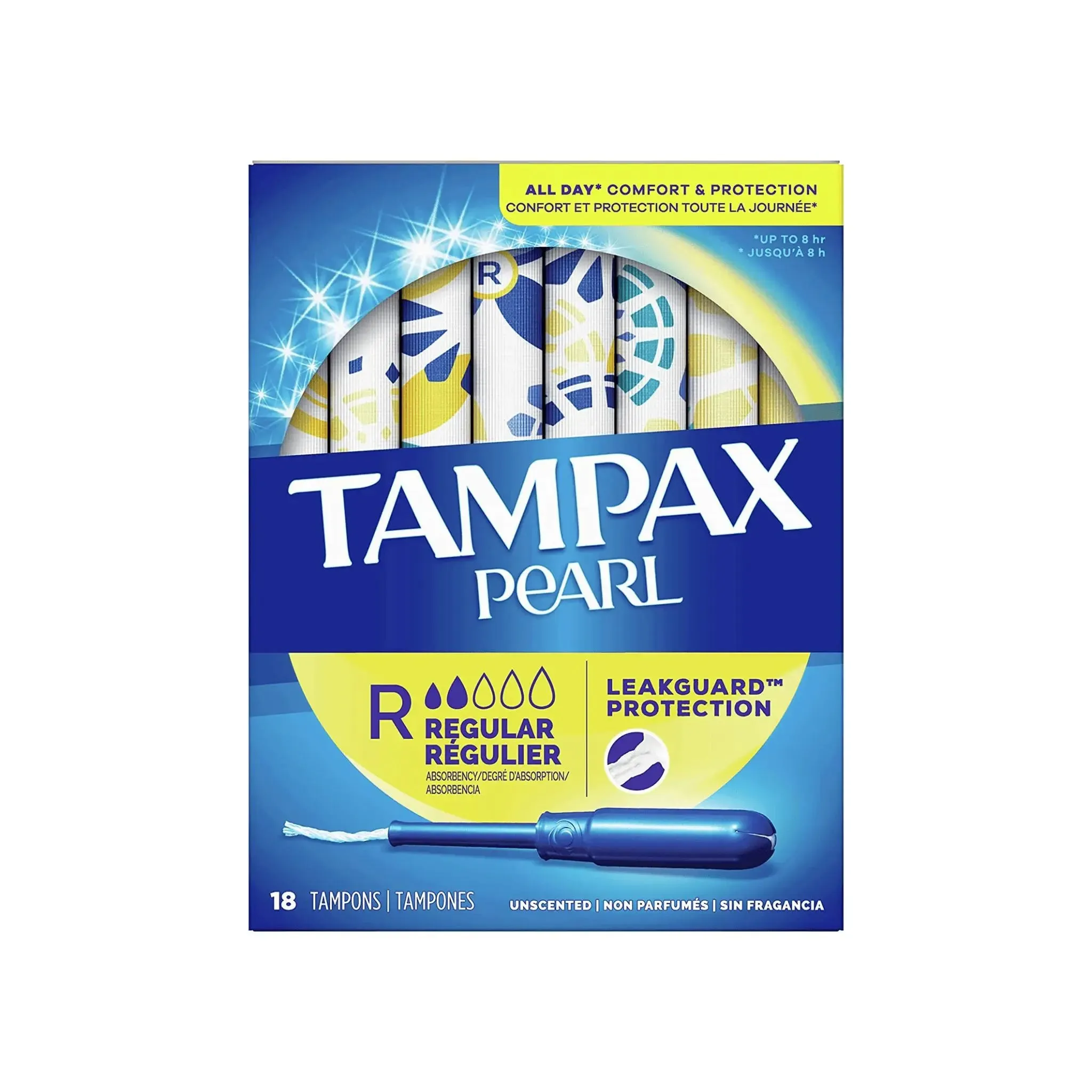 Tampax Pearl Regular Tampons Applicator x18