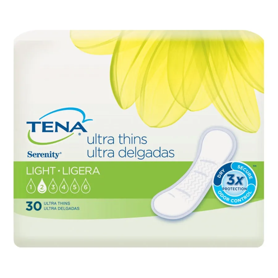 TENA Intimates 46500 Active Ultra Thin Light Absorbency Pads, Pack of 30 _x000D_