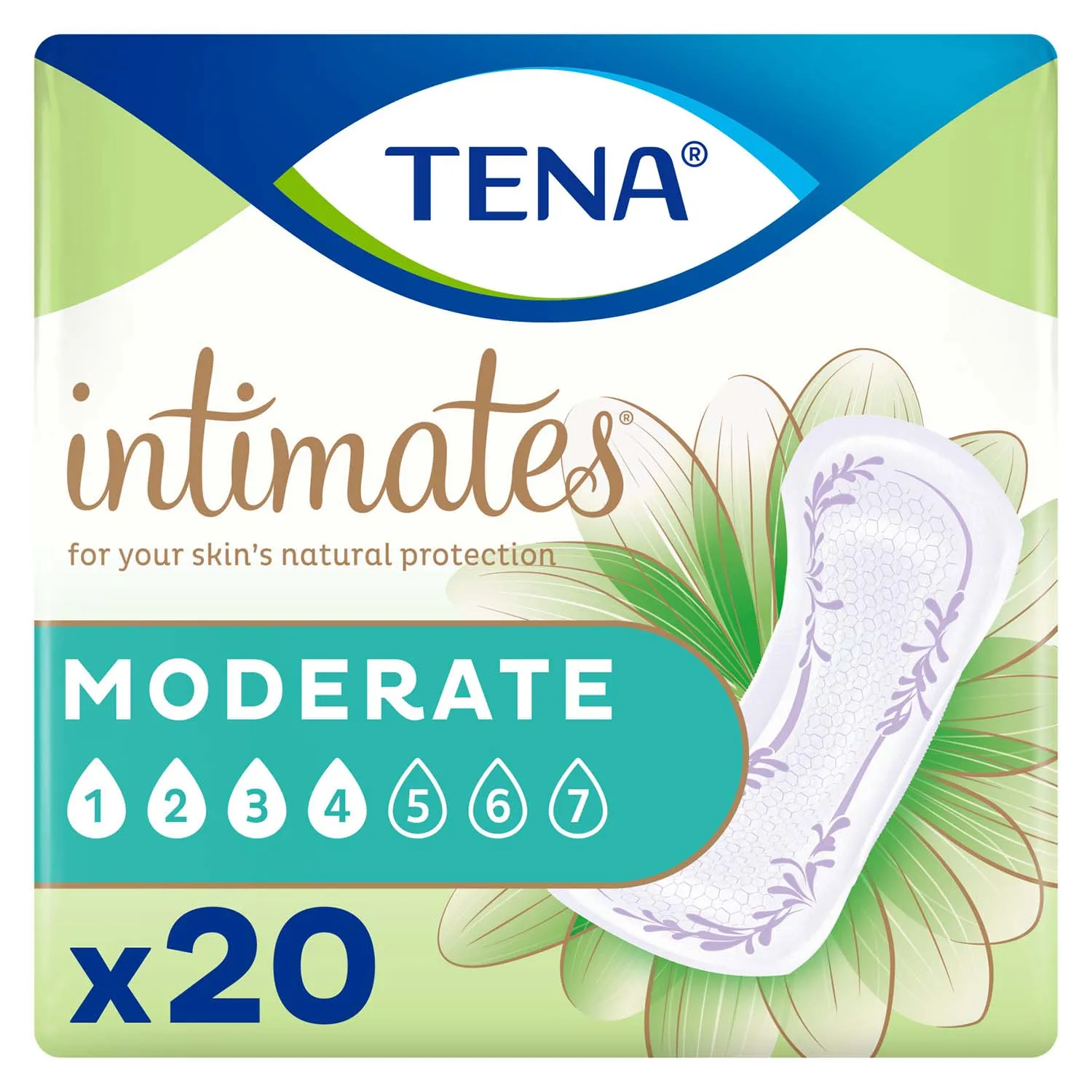 TENA Intimates Moderate Bladder Leakage Pad for Women 11", Moderate Absorbency, Regular Length