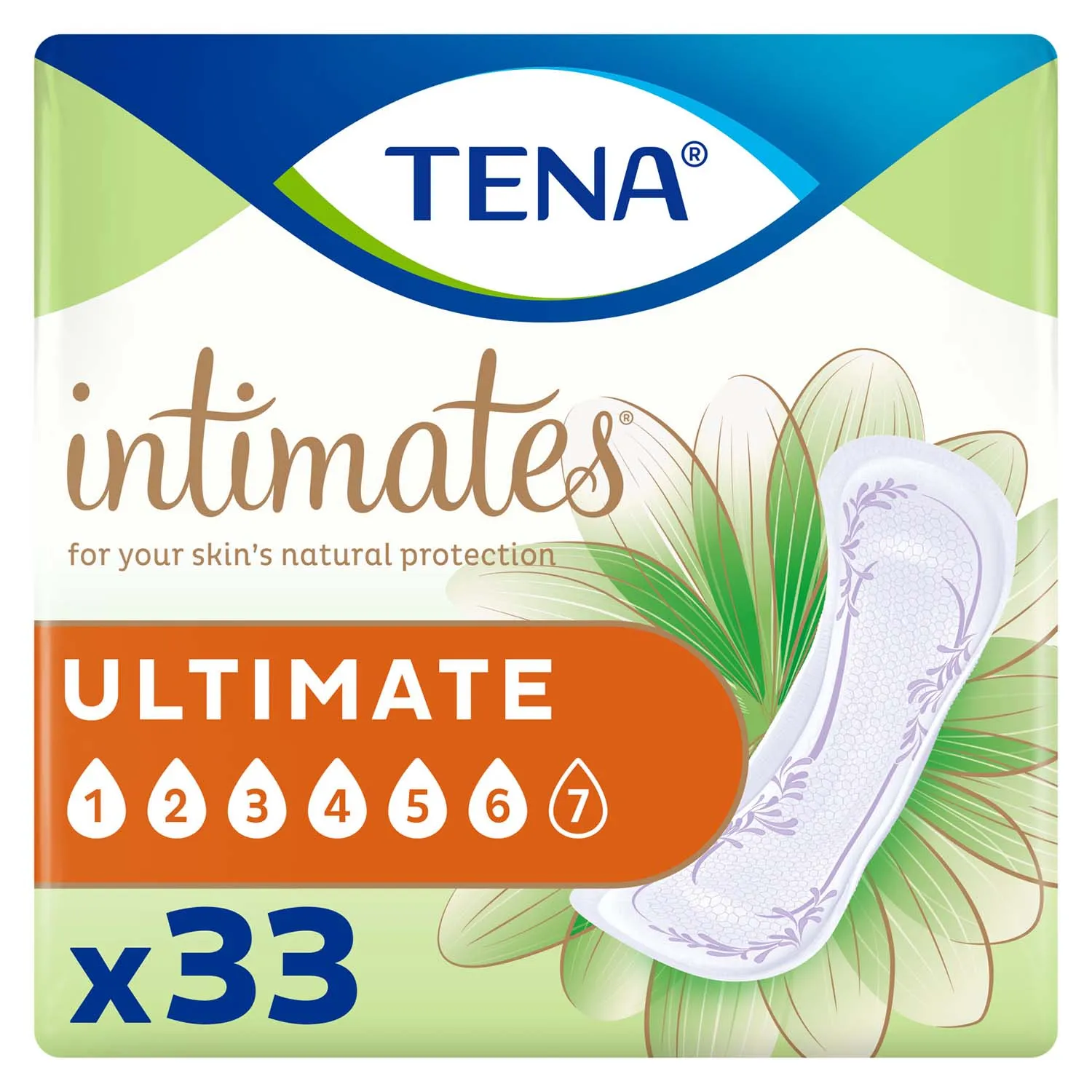 TENA Intimates Ultimate Bladder Leakage Pad for Women 16", Heavy Absorbency, Regular Length