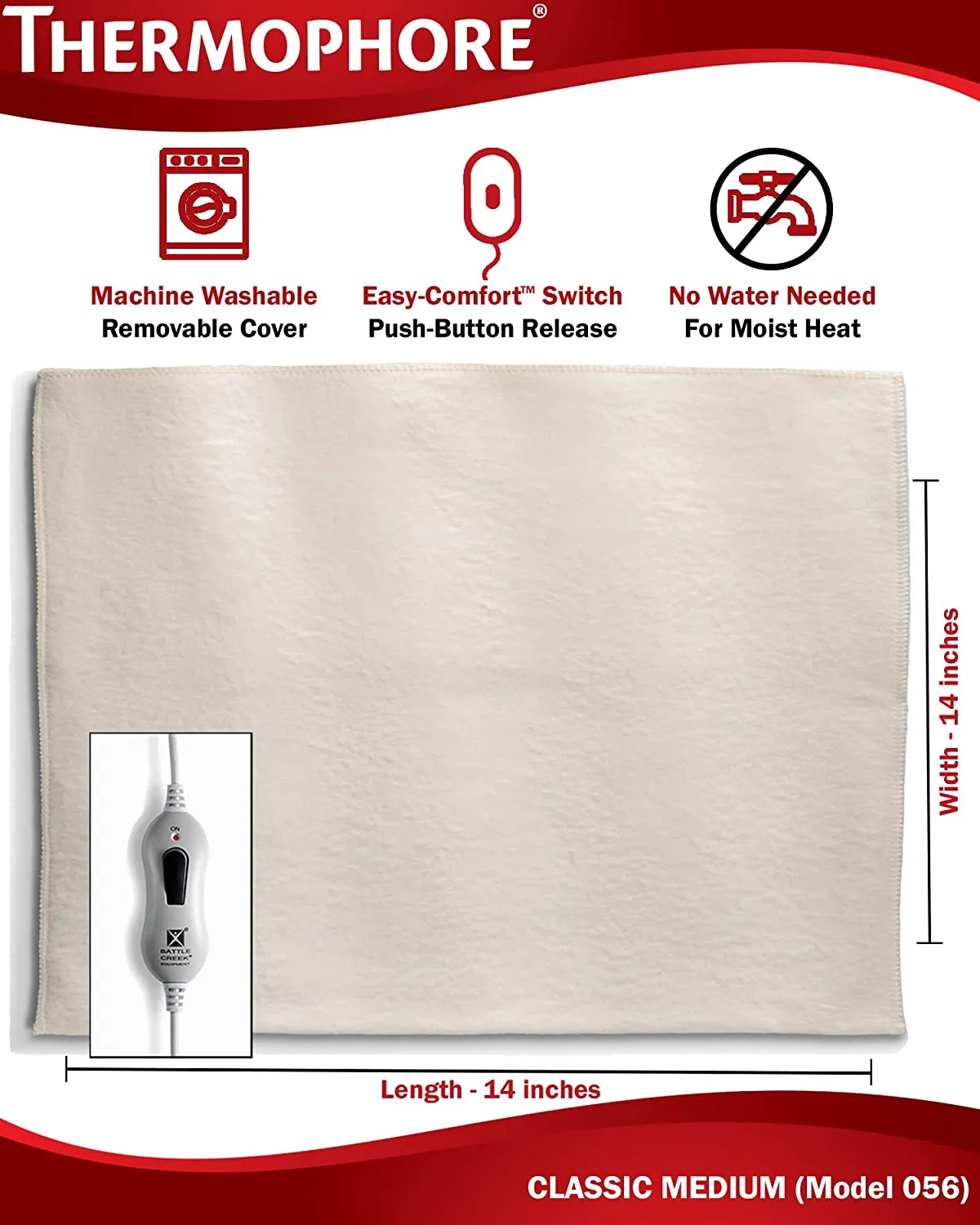 Thermophore Liberty (USA Assembled) Moist Heat Pack - Model 056 - Medium 14 x 14