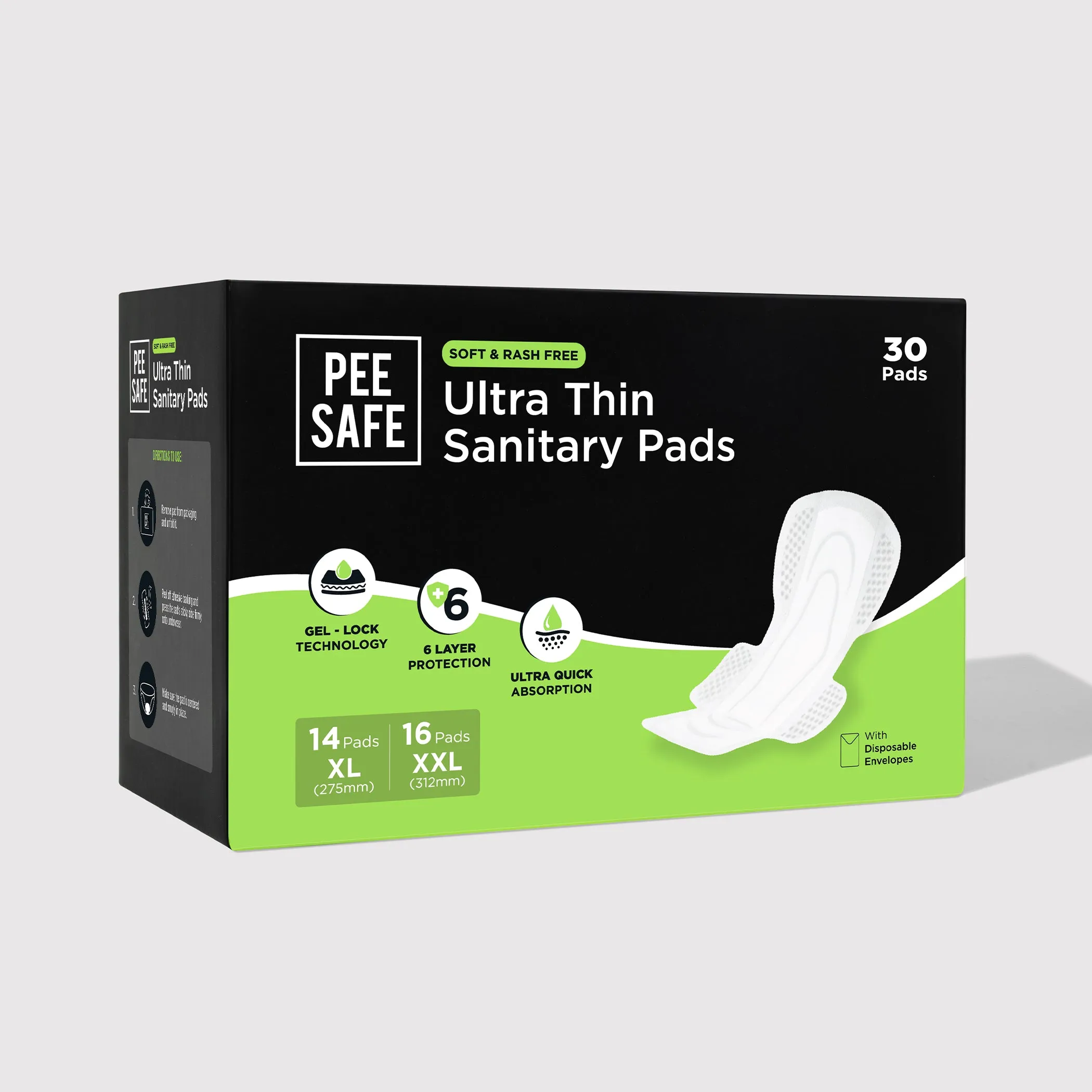 Ultra Thin Sanitary Pad  (14 XL & 16 XXL) - Pack of 30