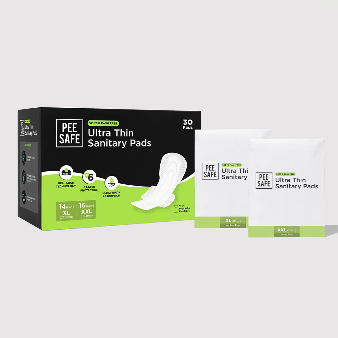 Ultra Thin Sanitary Pad  (14 XL & 16 XXL) - Pack of 30