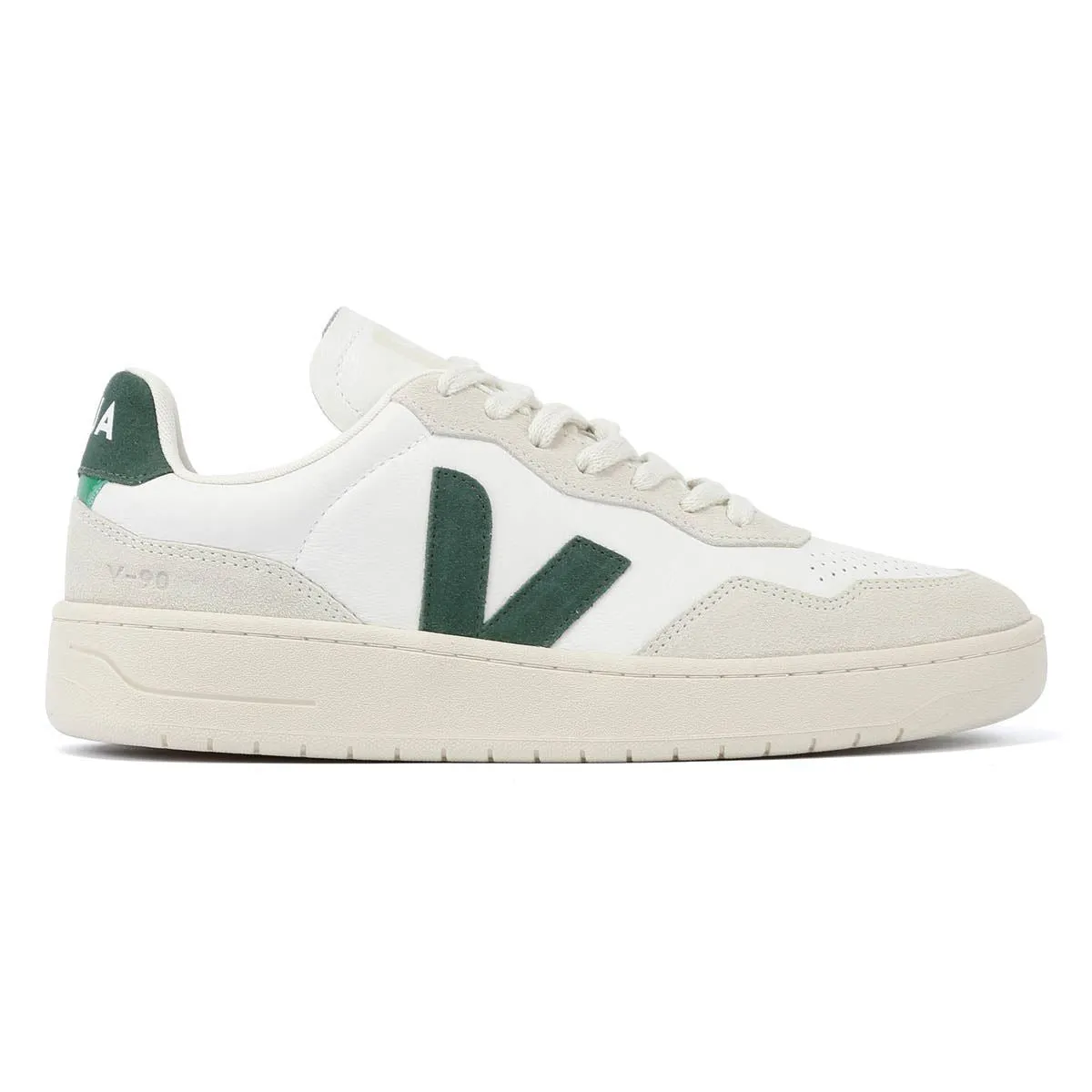 Veja V-90 Leather Men's White/Cyprus Trainers