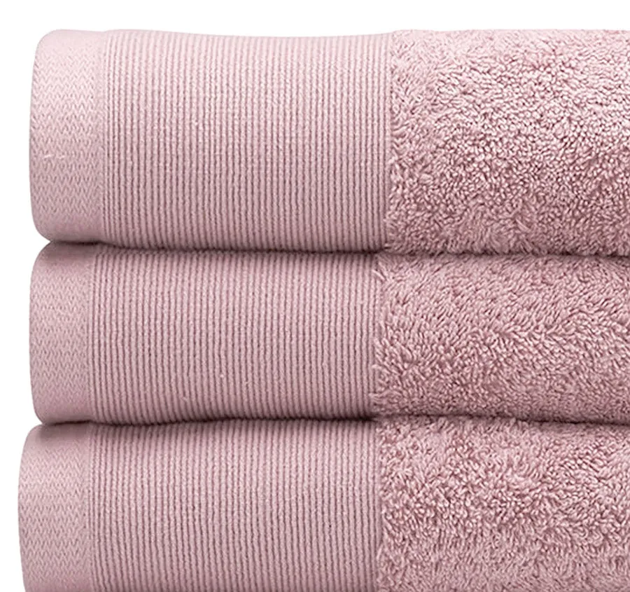 Vida Organic 630GSM Bath Towel Range Soft Pink